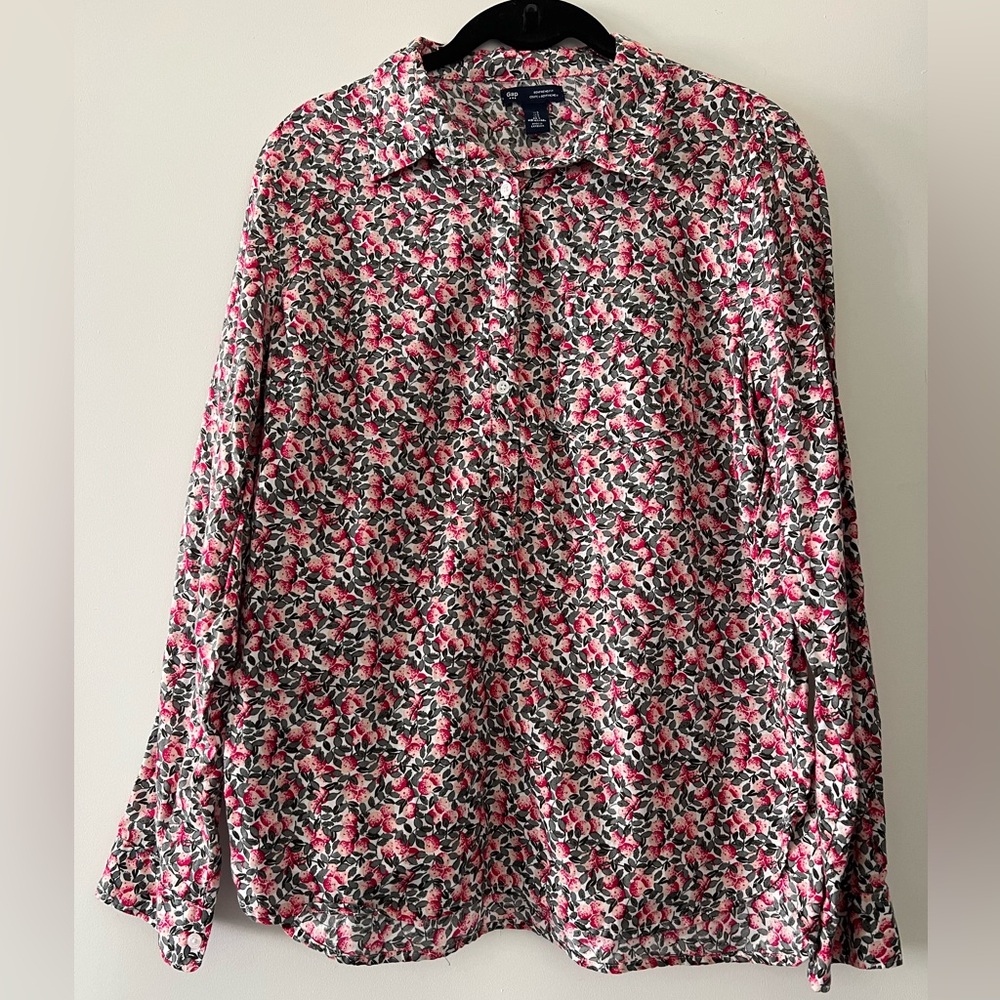 GAP Floral Button Up Shirt, sz S